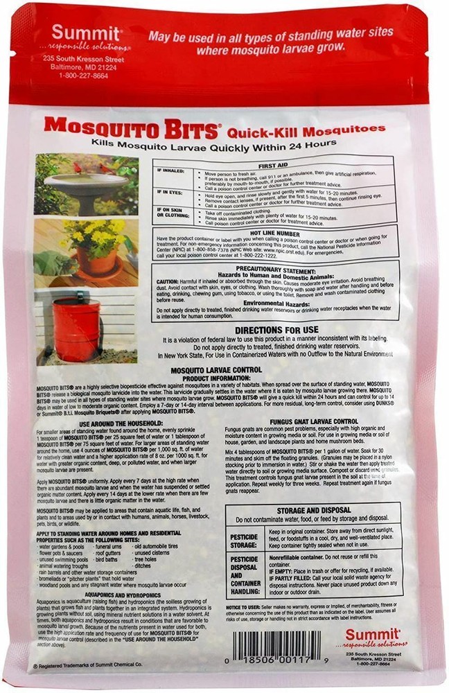 Summit Mosquito Bits 30oz. Organic Mosquito Control 1176