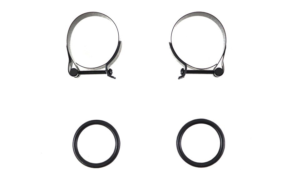 Black Intake Manifold Clamp Set Harley Panhead Shovelhead 1955-1977 #27063-57