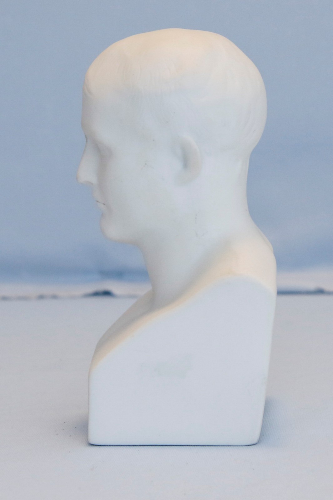 Antique White Bisque Porcelain Napoleon Bonaparte Bust Waterloo France