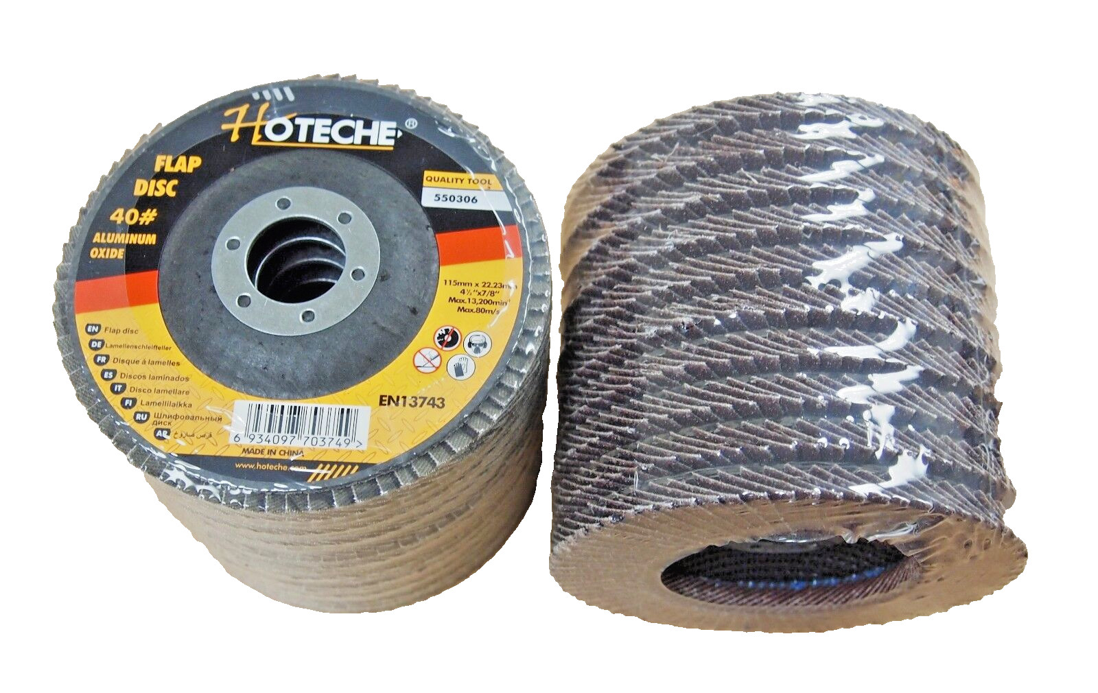 Lot of (20) Aluminum Oxide Flap Disc Grinding wheel 4-1/2" x 7/8" 40 Grit 550306