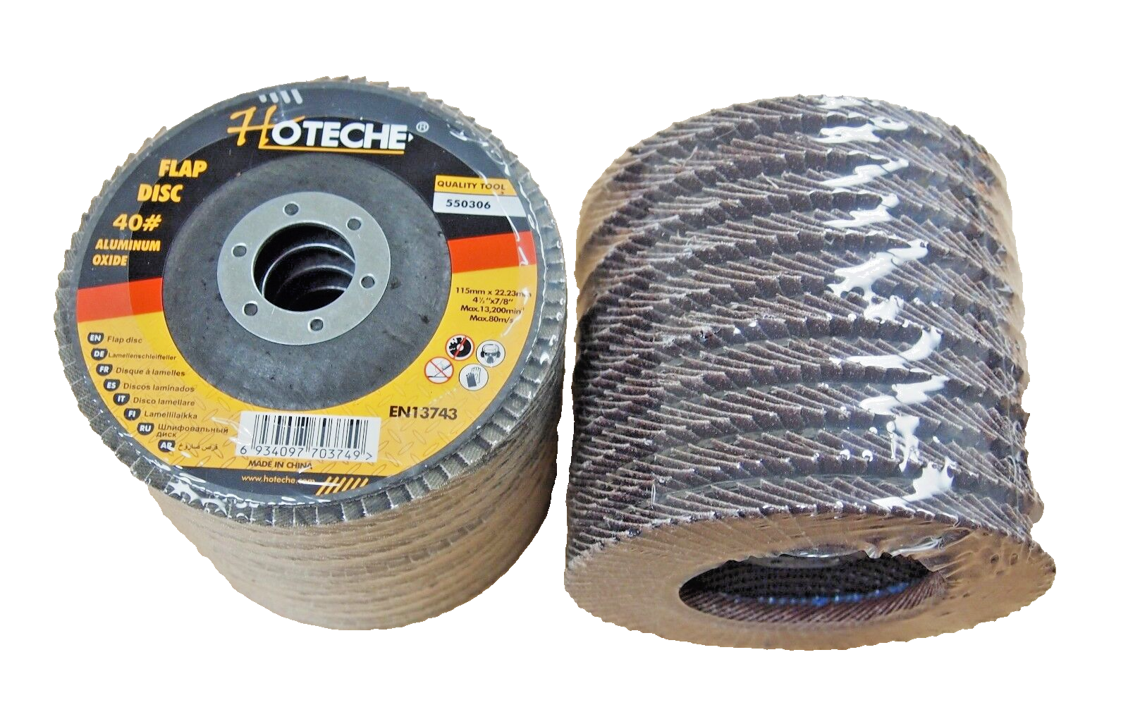 Lot of (20) Aluminum Oxide Flap Disc Grinding wheel 4-1/2"x7/8" 40 Grit 550306