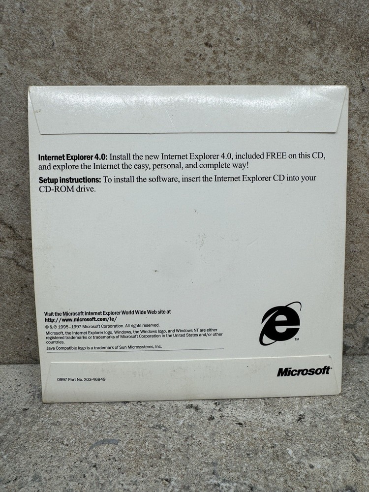 Microsoft Internet Explorer 4.0 - Install CD Disc
