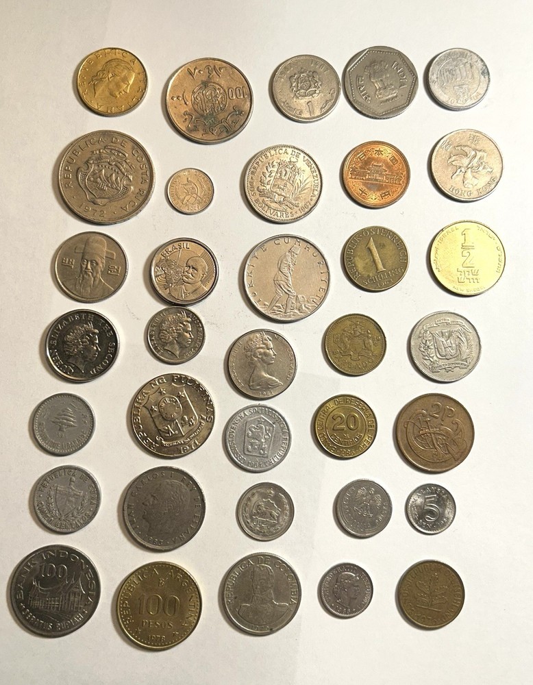 75 DIFFERENT FOREIGN COINS FROM 75 DIFFERENT COUNTRIES AROUND THE WORLD