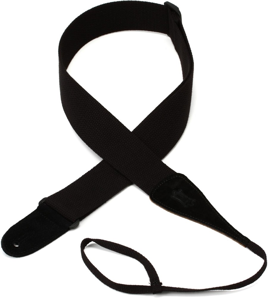 Levy's MC8A Cotton Acoustic Strap with Neck Loop - Black (3-pack) Bundle