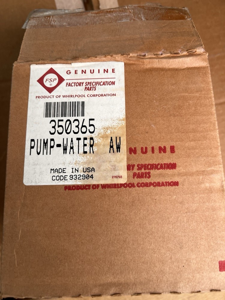 OEM Whirlpool water pump part# 350365