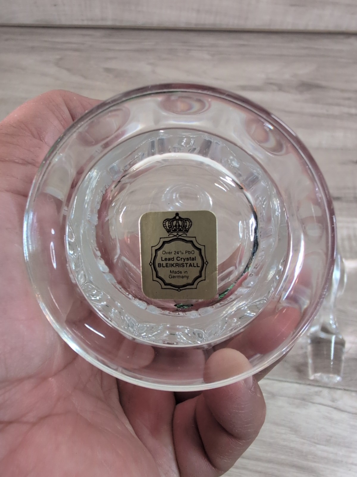 VINTAGE BLEIKRISTALL Over 24% Lead Clear Crystal Decanter Made In Germany