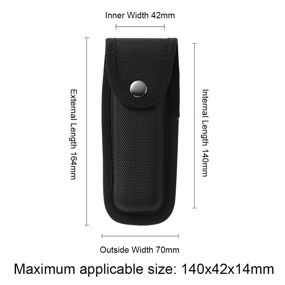 Black Portable Hard Boxed Nylon Belt Sheath For Folding Knife US New