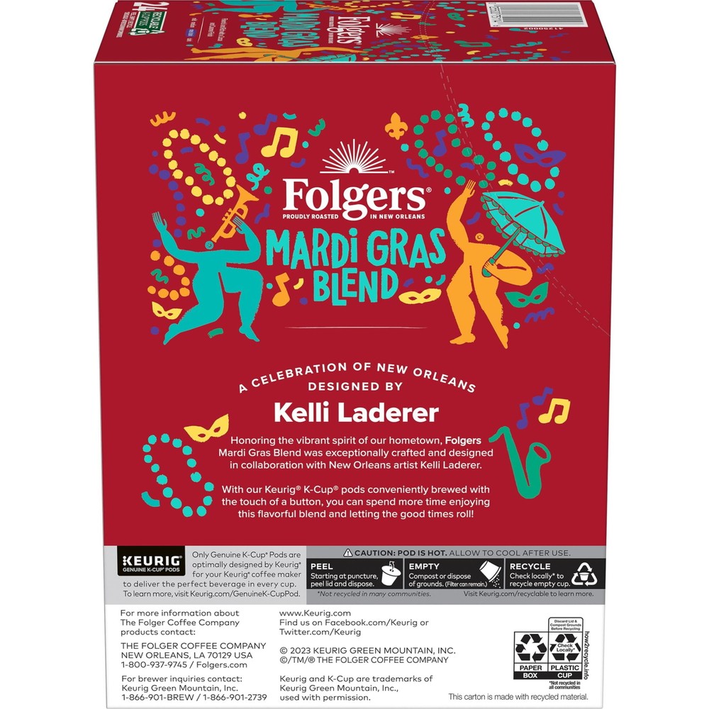 Folgers Colombian Decaffeinated Coffee, Medium Roast,24 Count Box