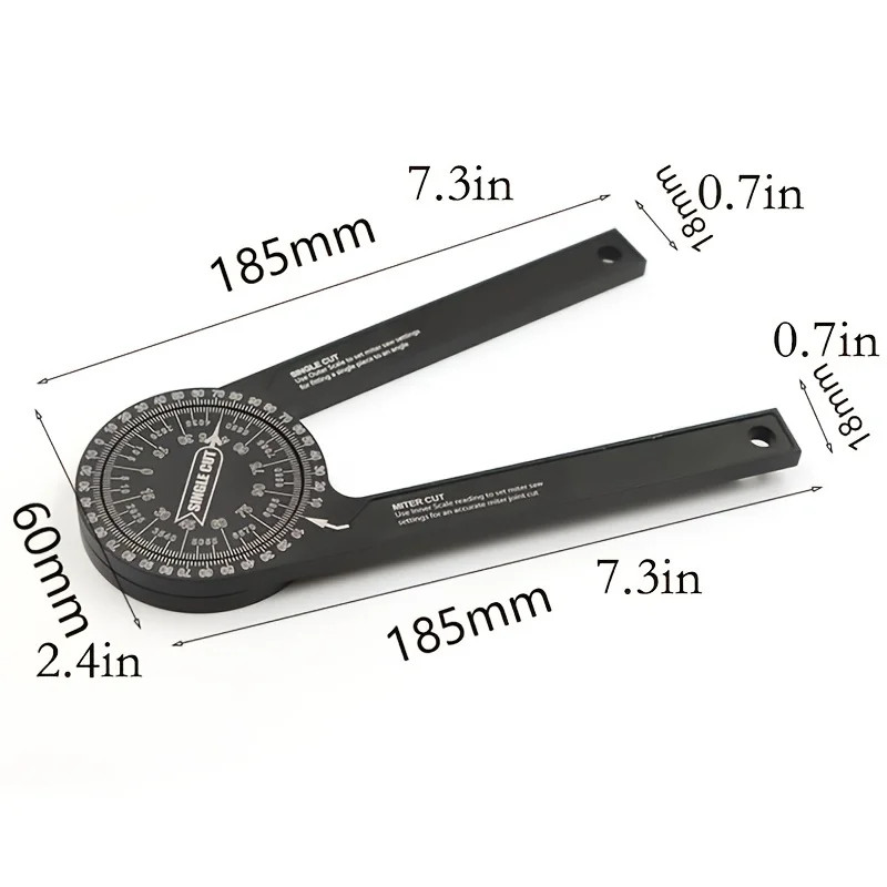 Aluminum Miter Saw Protractor Angle Finder Precision Measuring Tool