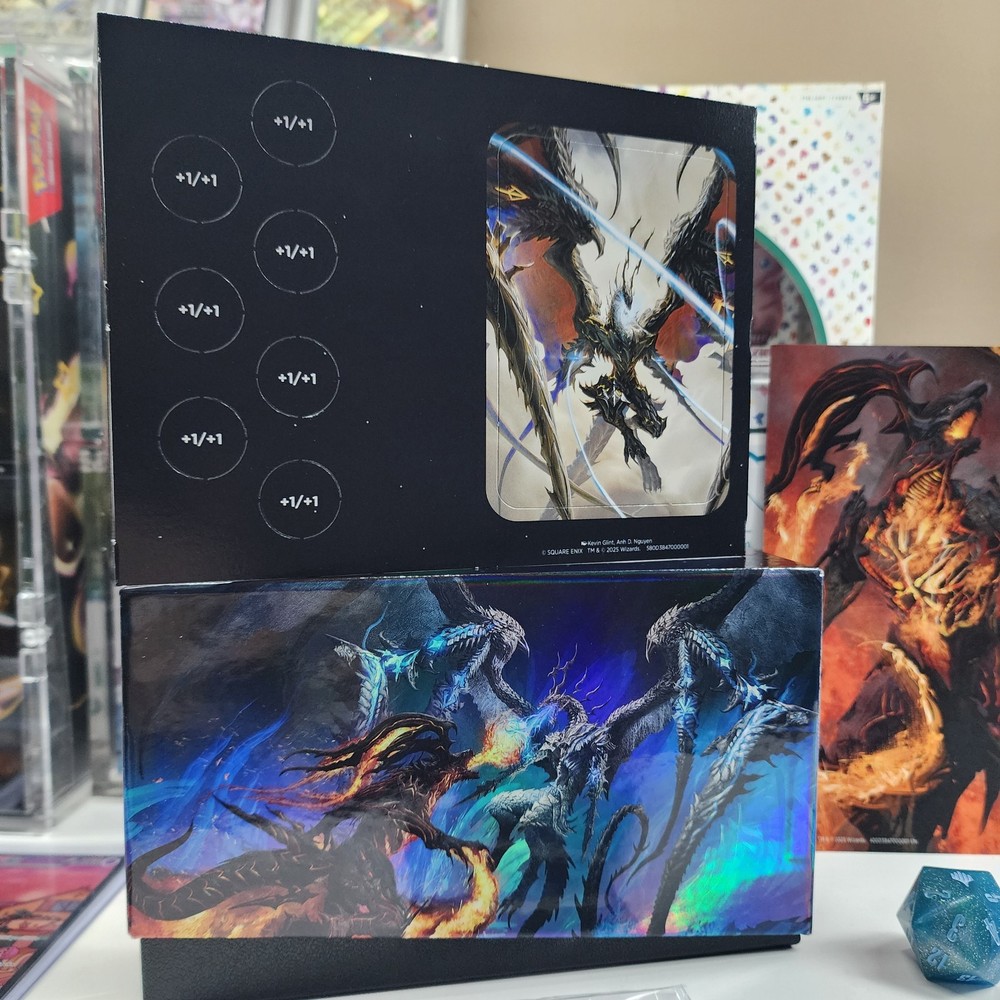 MTG Final Fantasy Gift Bundle - DICE Basic Lands & Poster Included - NO PACKS