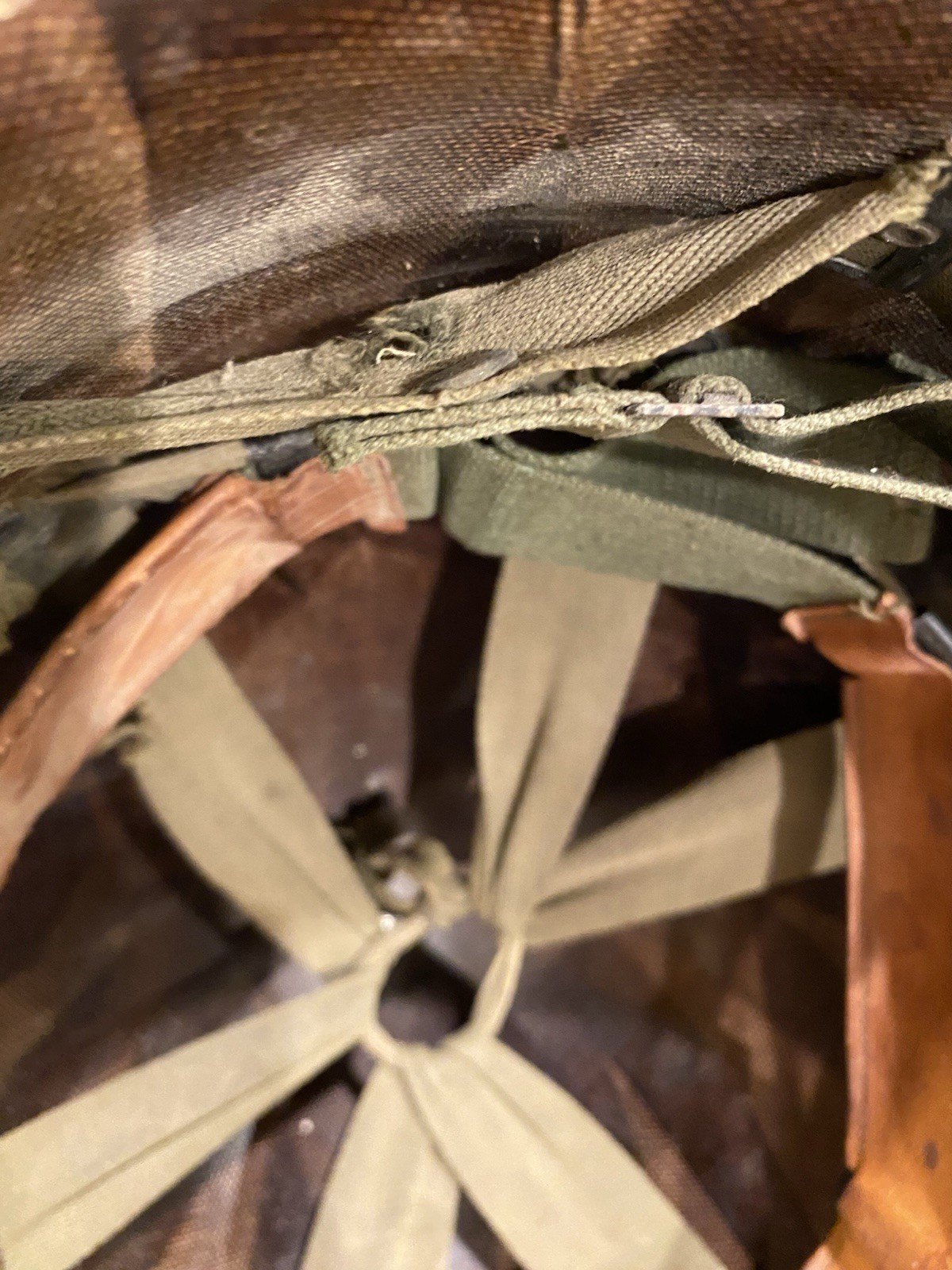 Vietnam Era M1 Helmet Liner Micarta 1952 W/ 1964 Sweatband