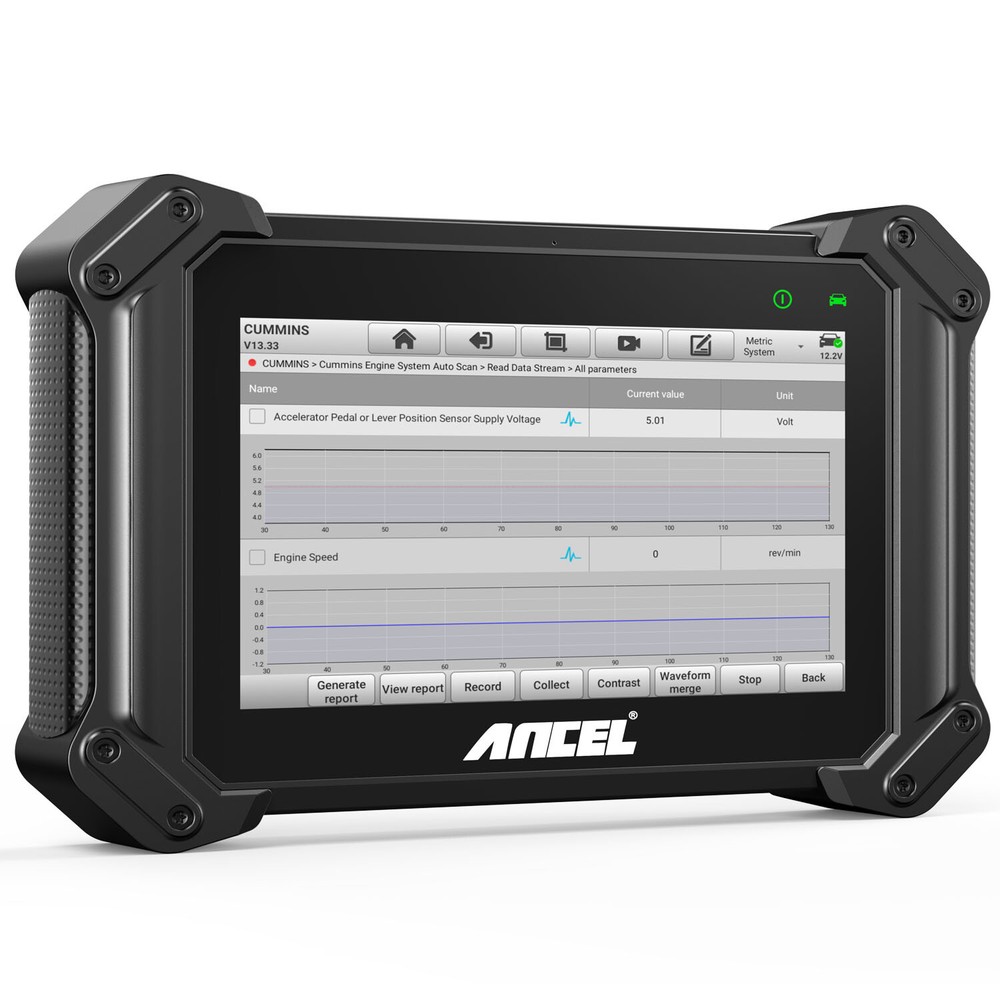 ANCEL HD Truck OBD Scanner Diagnostic Bidirectional Test E-CU Coding DPF Regen