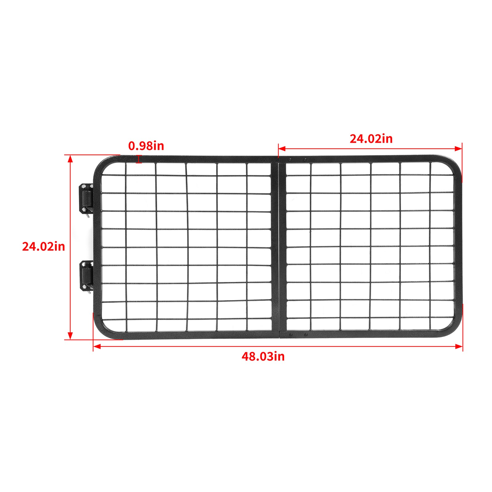 Heavy Duty Steel Horse Stall Gate 48"x24" Stall Fence Guard for Farm Livestock