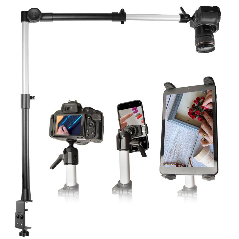 Arkon DSLRTABMG5 Overhead Camera Mount. Includes Camera, Tablet, & Phone Holders