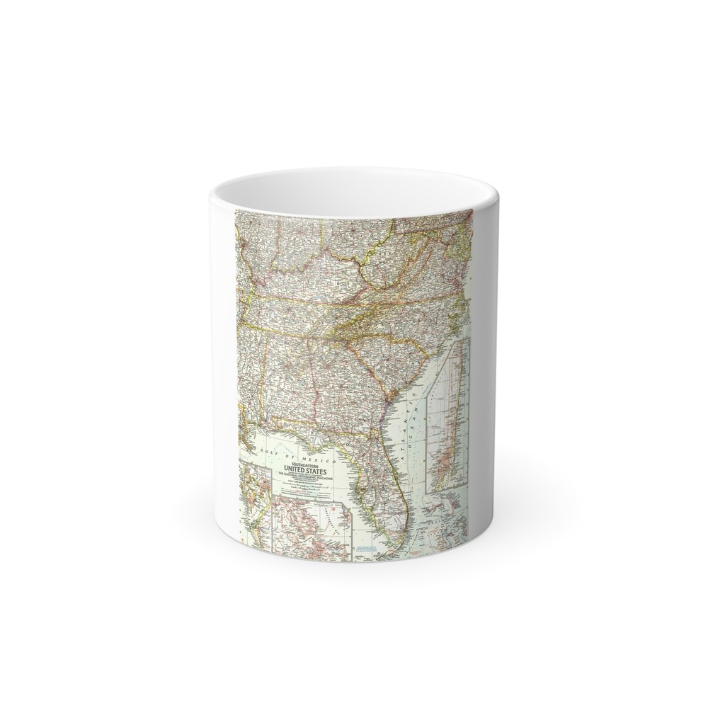 USA - Southeastern (1958) (Map) Color Changing Mug 11oz