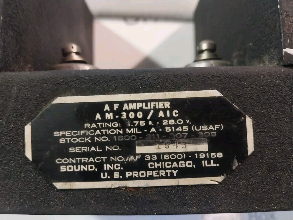 WWII Aircraft AM-300/AIC Interphone Audio Amplifier Input Transform
