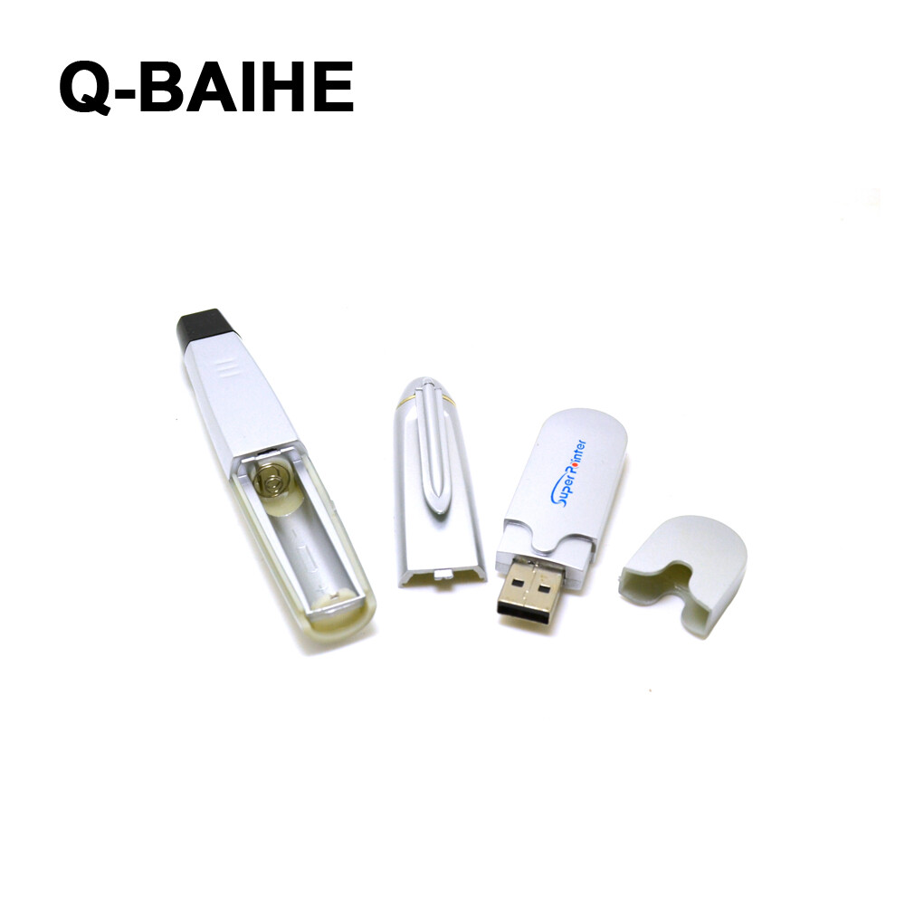 PPT 650nm USB Wireless RF Remote PPT Presentation Red Laser Pointer/Pen Silver