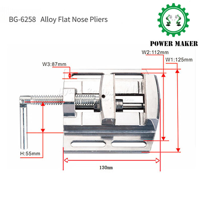 CMC Milling Machine Tool Bench Clamp Jaw Mini Table Vice Plain Parallel-jaw 6258