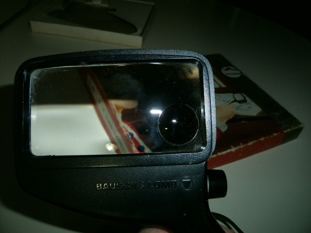 Vintage JOHN N. HANSEN Illuminated Rectangular Reader Magnifier in Original Box