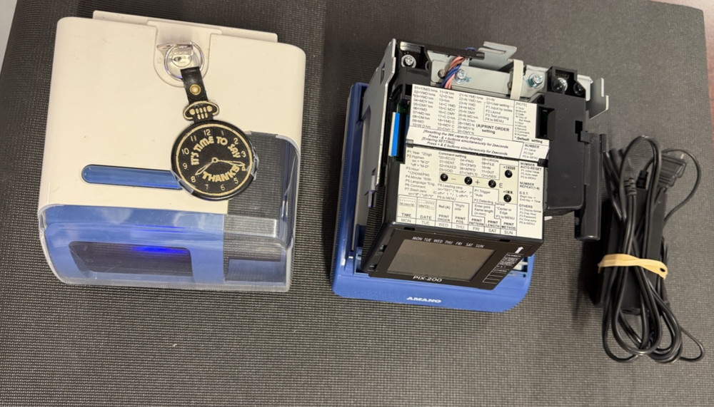 Amano PIX-200 Time Clock - Blue