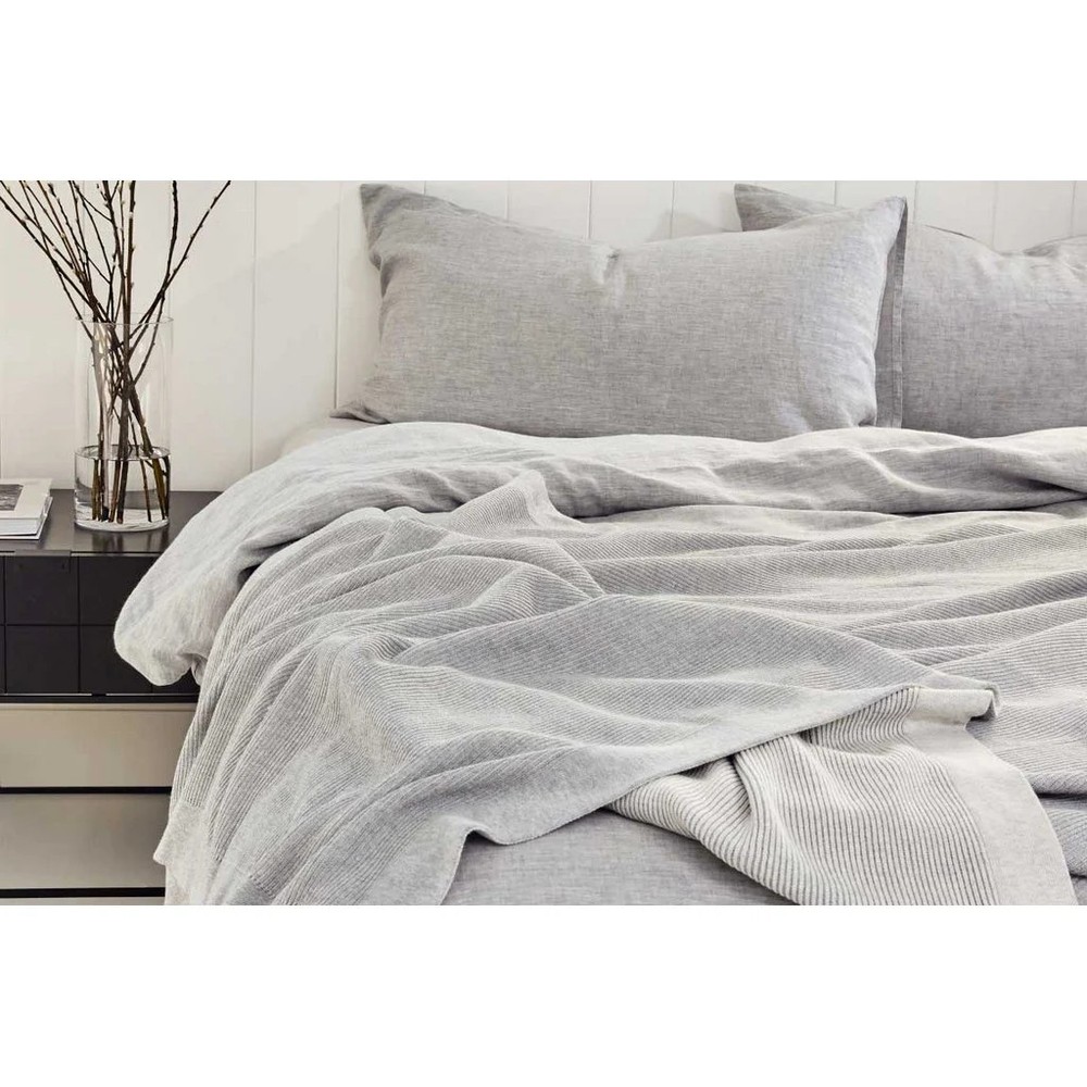 Bemboka Pure Soft Combed Cotton Throw Grey & Dove