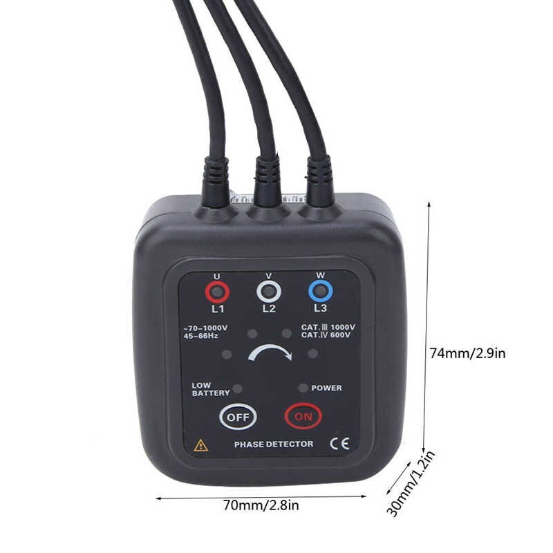 Non-contact Phase Sequence Detector Phase Sequence Indicator with AC70~1000V
