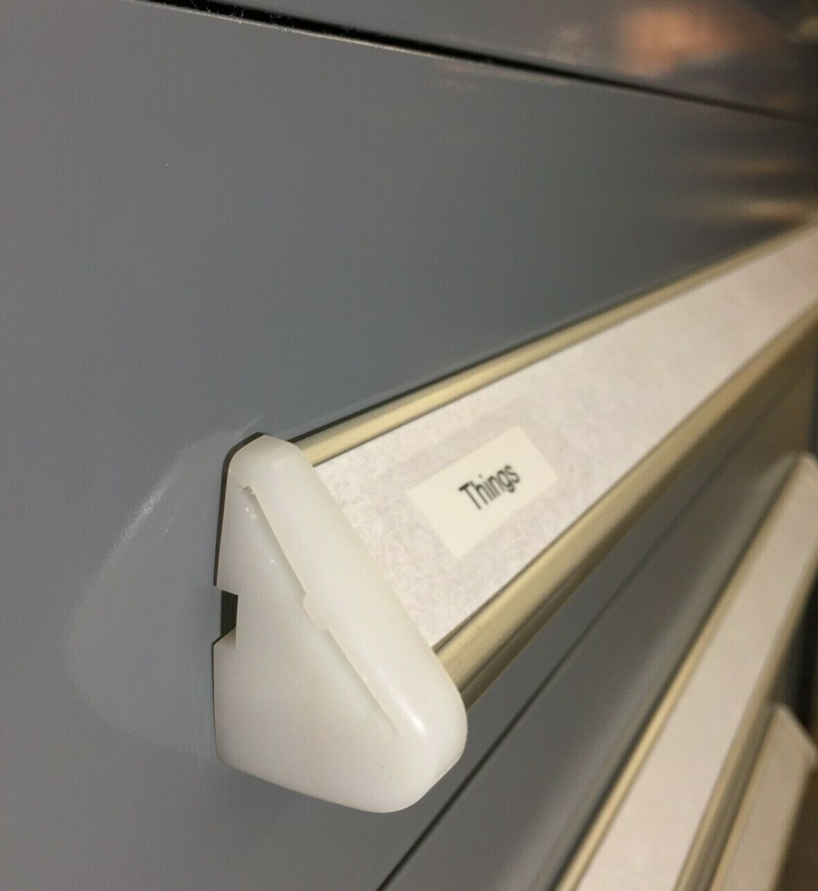 Vidmar Stanley Drawer Pull End Cap Covers Left Right Plastic Pair