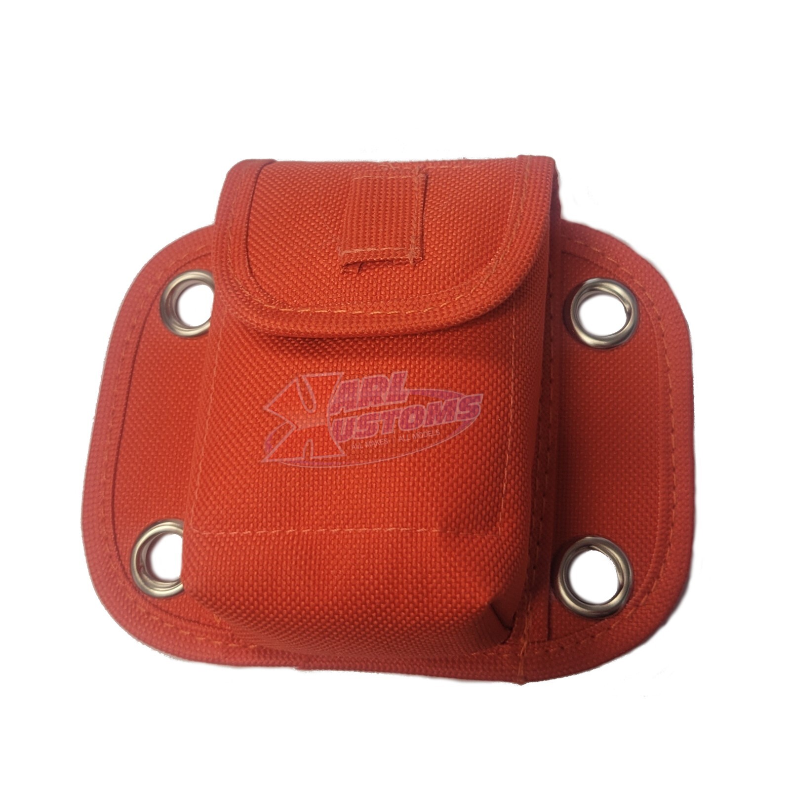 Universal Transponder Pouch Nylon Orange Zip Tie Mount