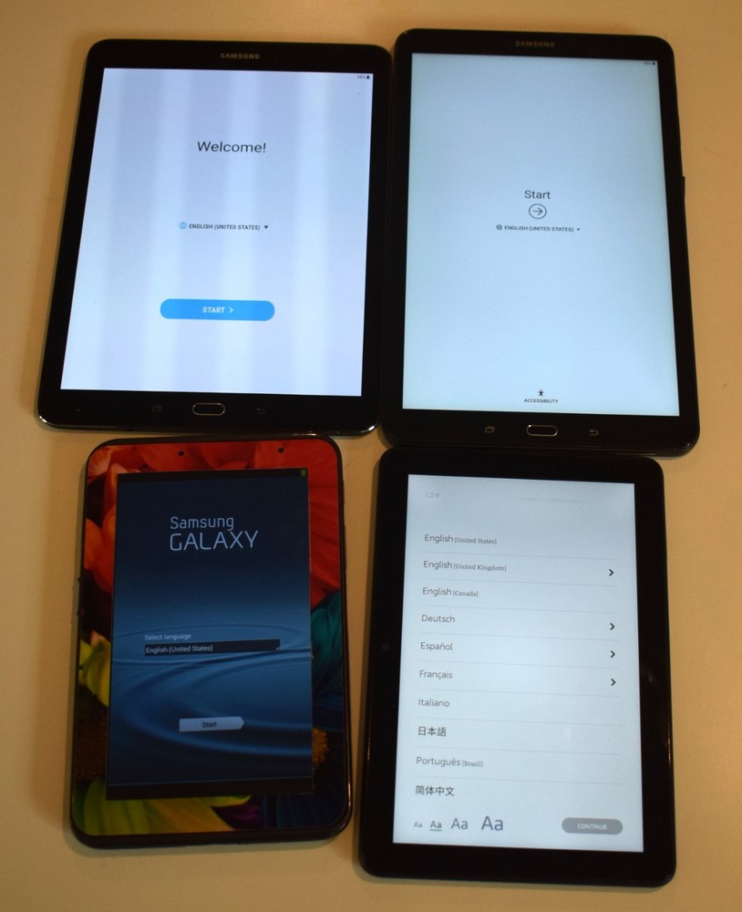 4 Android tablets, 3 cases - 3 boxes - no waiting