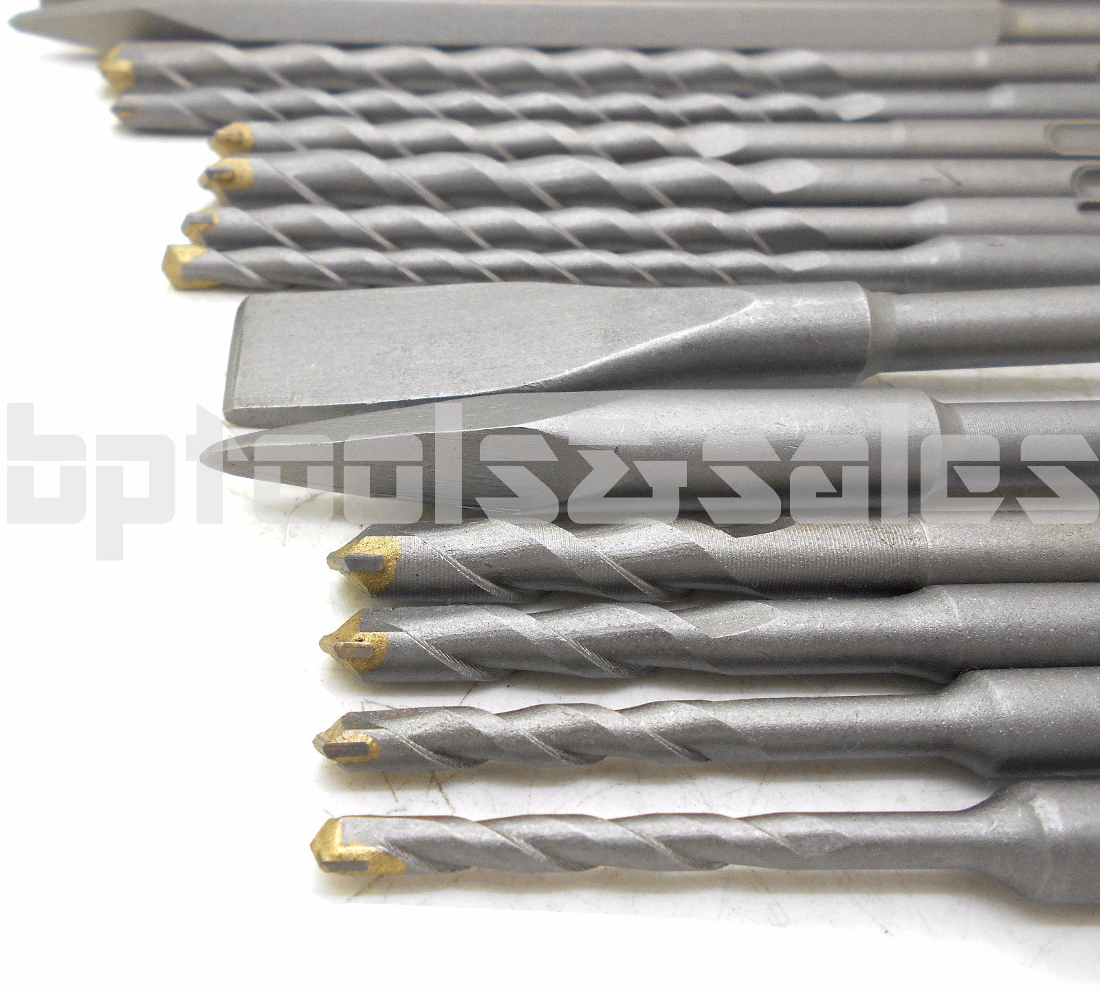 17 PC SDS PLUS ROTARY HAMMER BITS DRILL BIT & CHISEL GROOVE CONCRETE