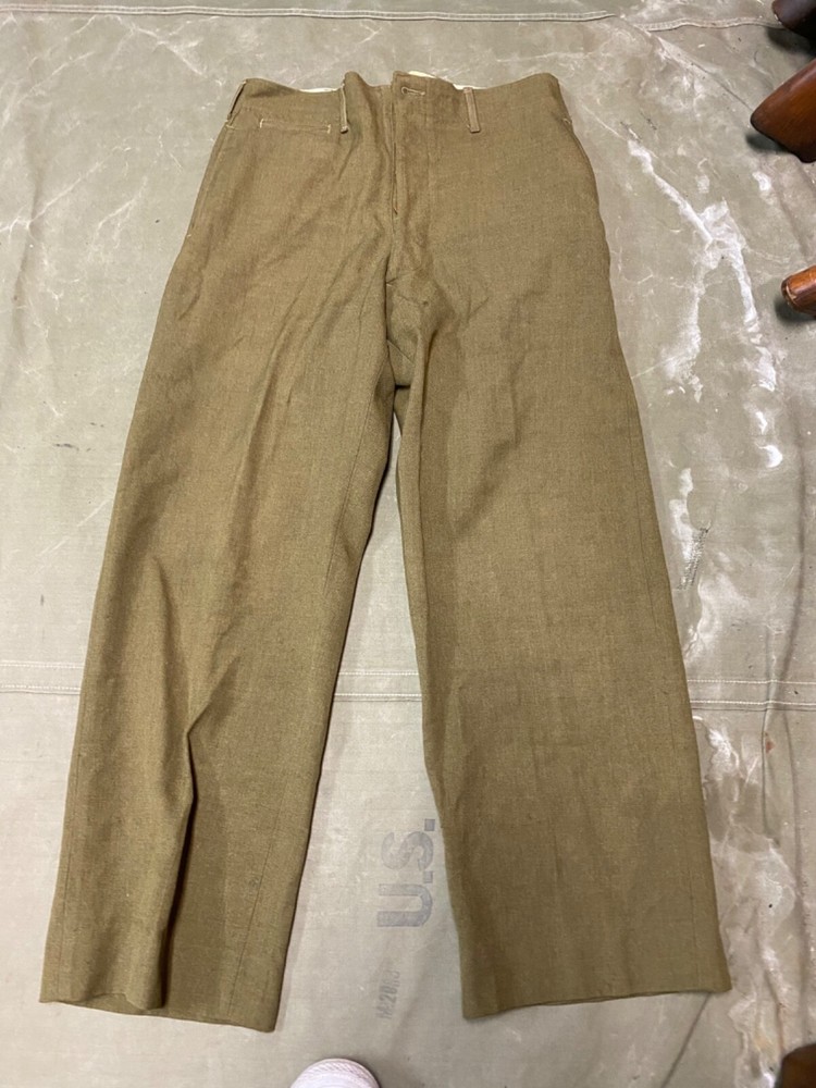 ORIGINAL WWII US ARMY M1938 WOOL COMBAT FIELD TROUSERS- SMALL 32 WAIST