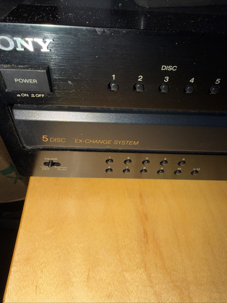 Sony 5 Disc Exchange System. Model CDP-CA9ES. Tested. Working. With Remote!