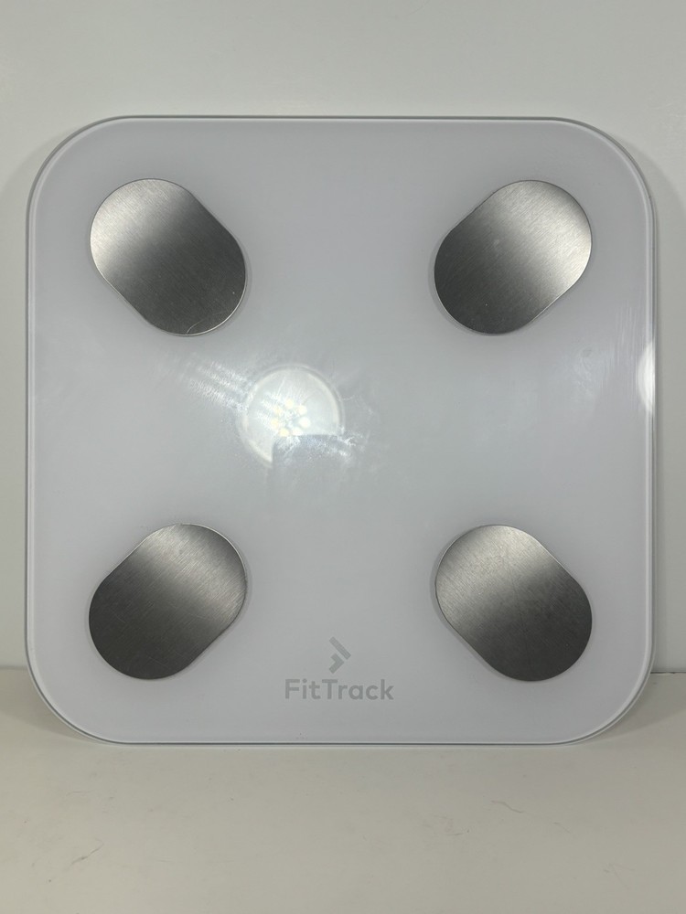 FitTrack Complete Body Analysis Bluetooth Scale White Dara-001 Glass