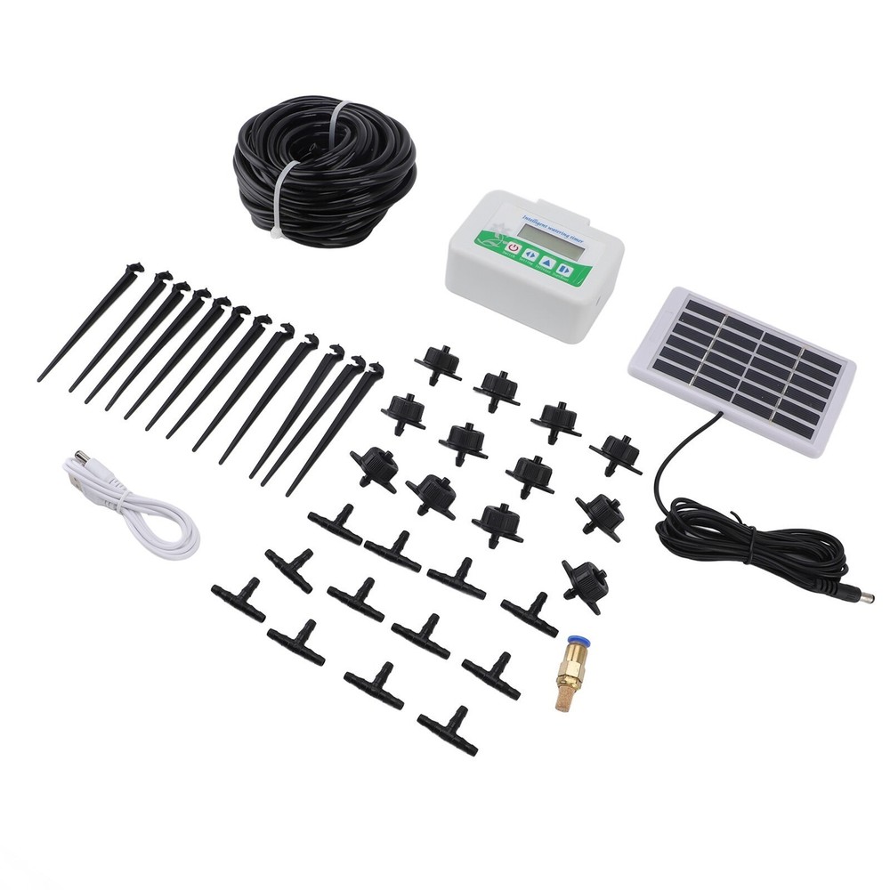 Intelligent Watering Timer Programmable Energy Saving with Solar Panel Automatic