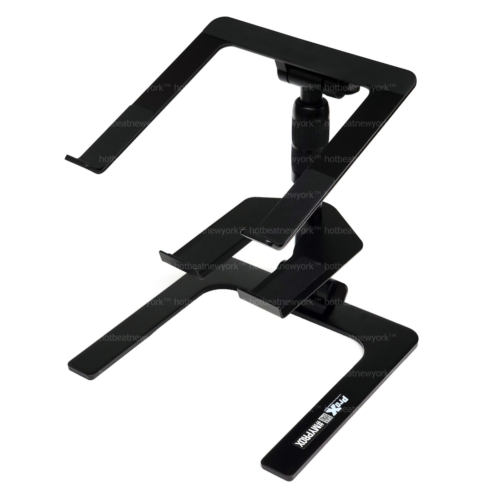 ProX T-LPS900BLK Folding DJ Studio Sturdy Laptop Stand w Adjustable Height Tilt