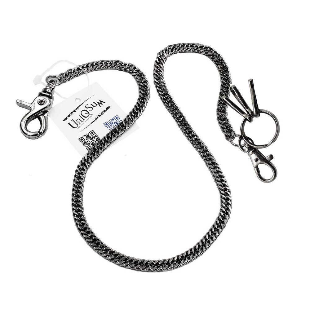Lightweight Super Thin Cut Link Wallet Chain Swivel Trigger snap Biker Punk K...