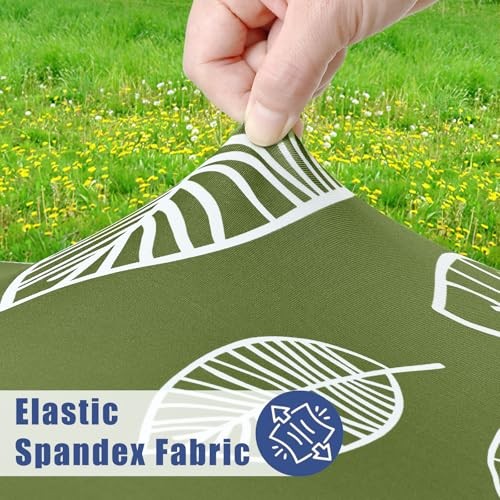 Picnic Table Cover with Bench 72" x 30" (Rectangular) Sage Green & White
