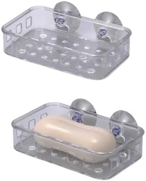 Suct Cup Soap Dish Holder, Multi-pose Wall Suct Plastic Soap Box