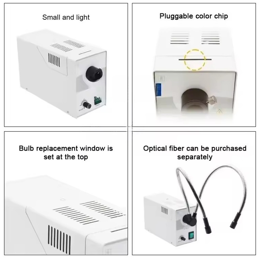 150W Single Hole Halogen Medical Cold Light Source for Microscope Endoscope ENT