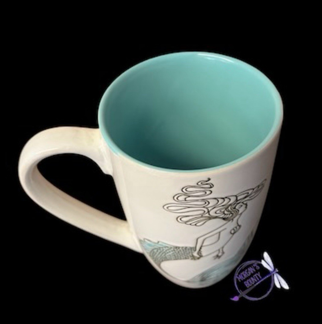 Set Of 3 MERMAID Coffee Mugs NEW 18oz Cup 6” Tall Embossed Beach 2 Sea Life RARE