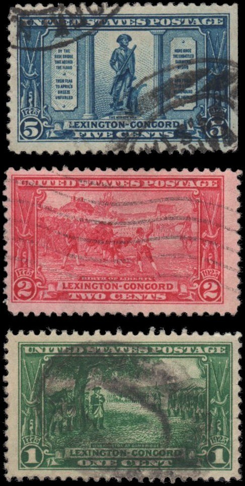 US #617-619 set Used