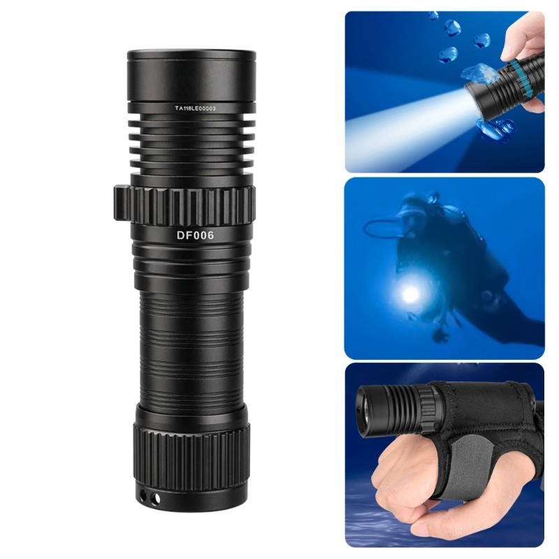 Professional Diving Flashlight Underwater Flashlight Dive Light Waterproof