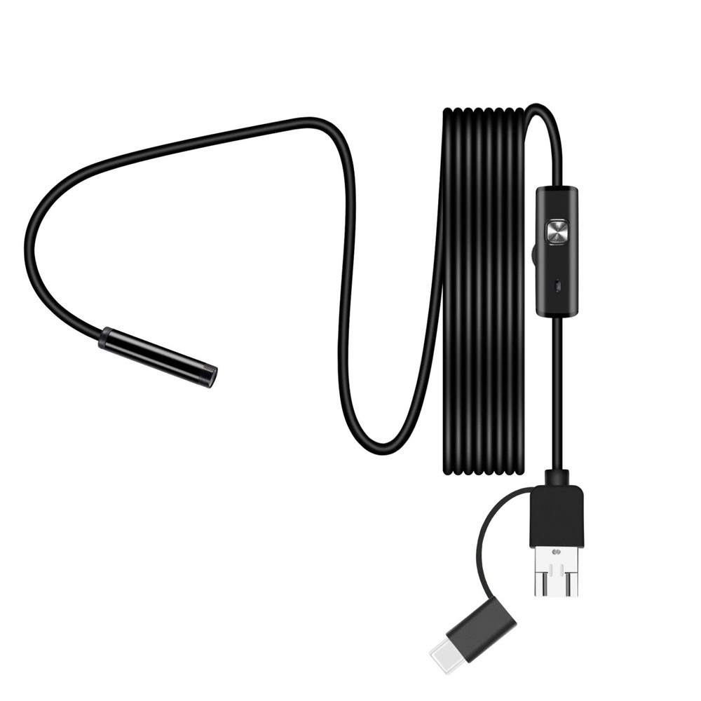 Endoscope 2M 6 LED Borescope Camera for Android USB Type-C 7mm HD Inspection