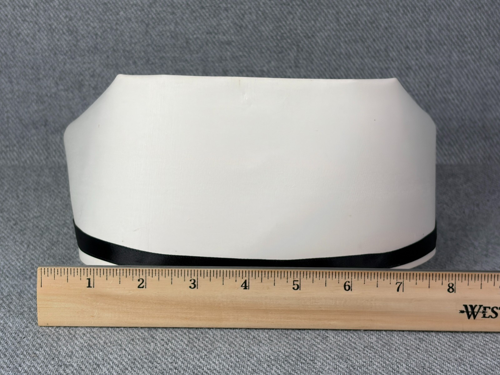 Vtg Kay's Caps Nursing Cap RN Uniform Hat Black Stripe 1960's