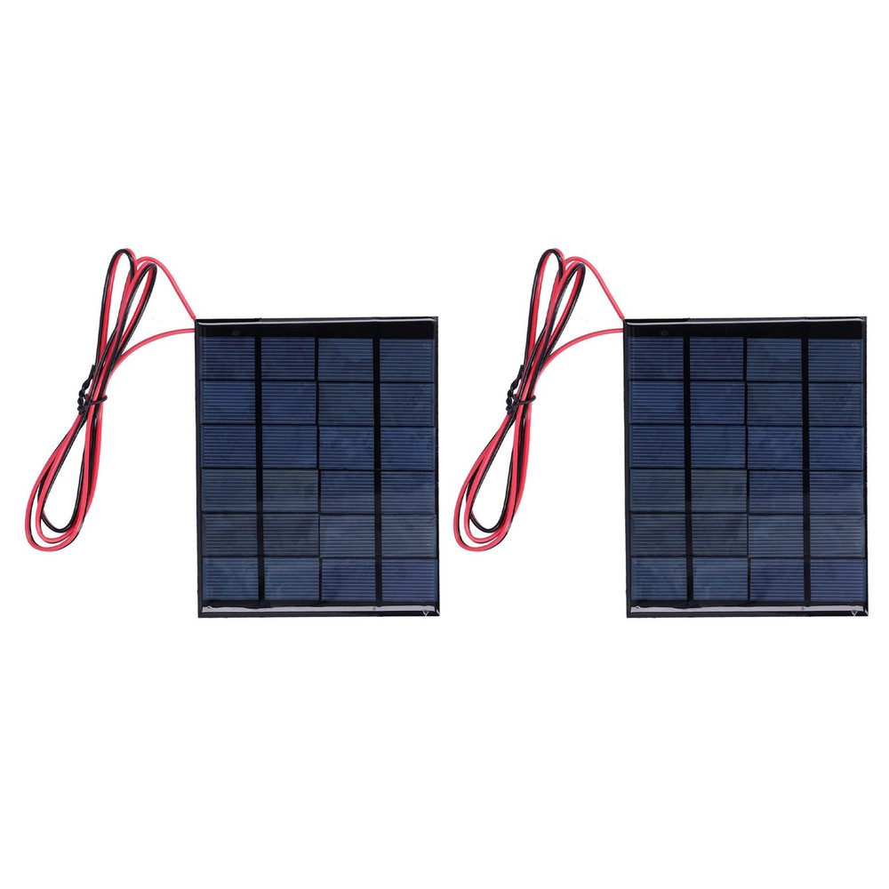 2Pcs Mini Solar Power Module Epoxy Panel With 100cm Cable Electronic New