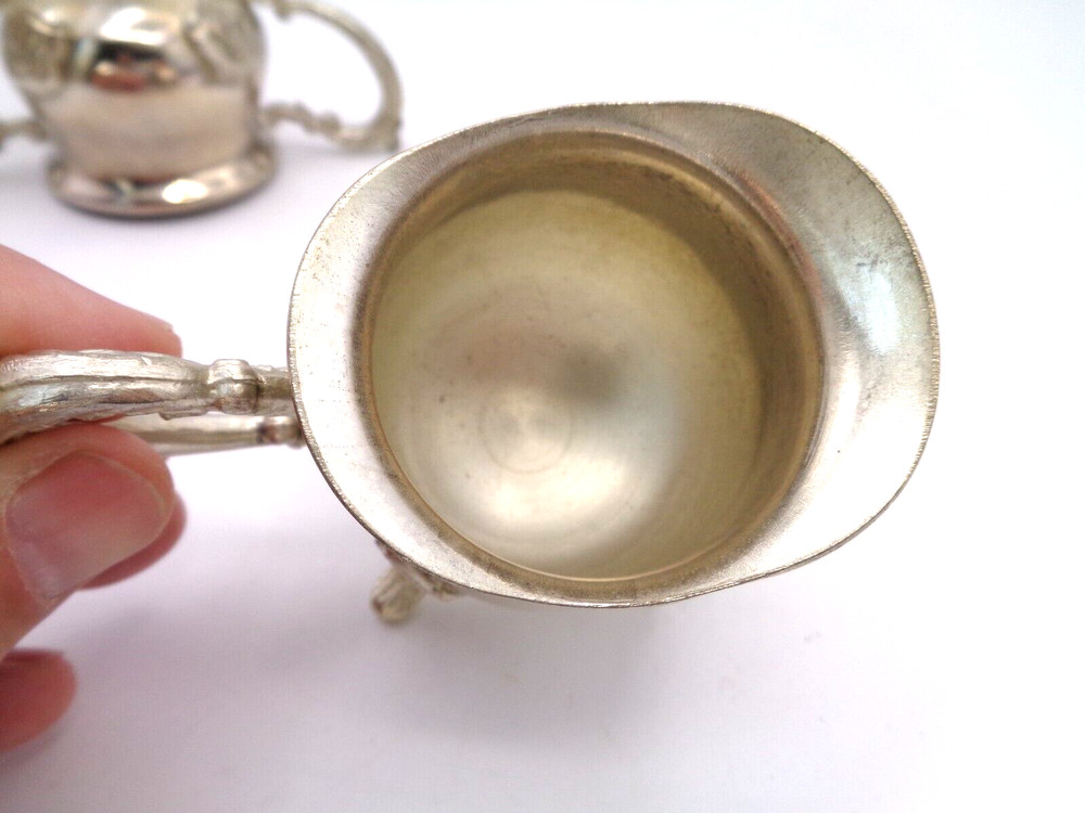 Vintage Silver Plated Footed Cream and Sugar Set, International Silver Company