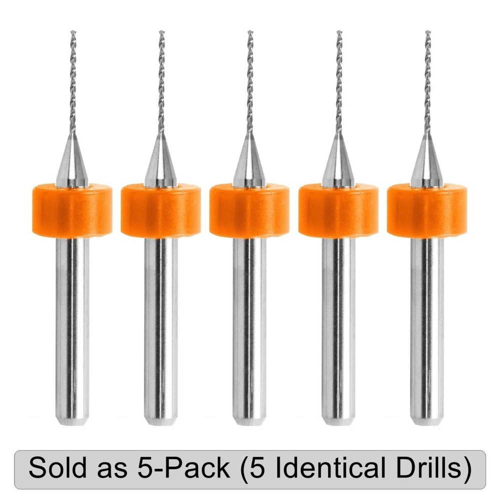 0.60mm (#73) Solid Carbide Drill Bit – 5 Pack – CNC – Factory Resharpened
