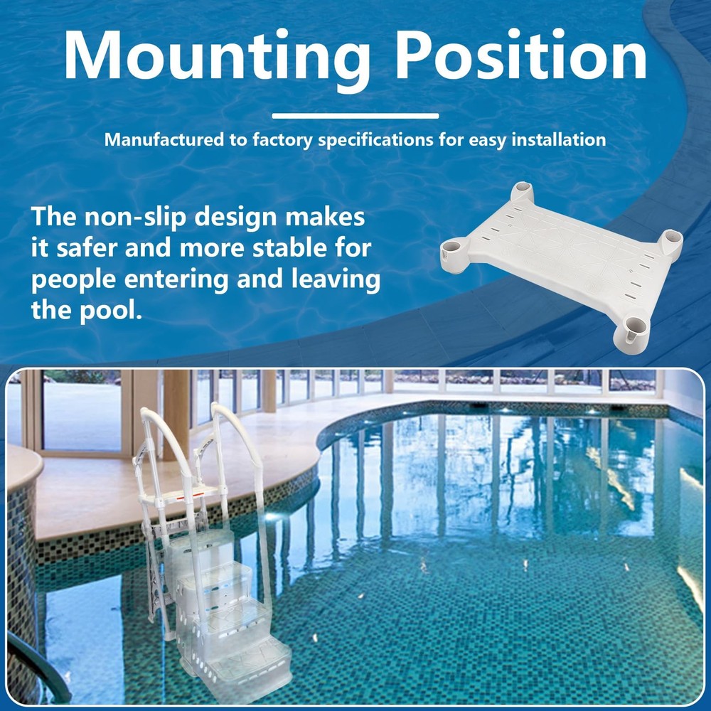 Platform Replacement for Above Ground BiltMor Swimming Pool Step (Gery)