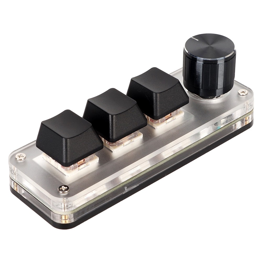 (3 Keys 1 Knob) USB Mini Key Keypad DIY Programmable Keyboard With⭐