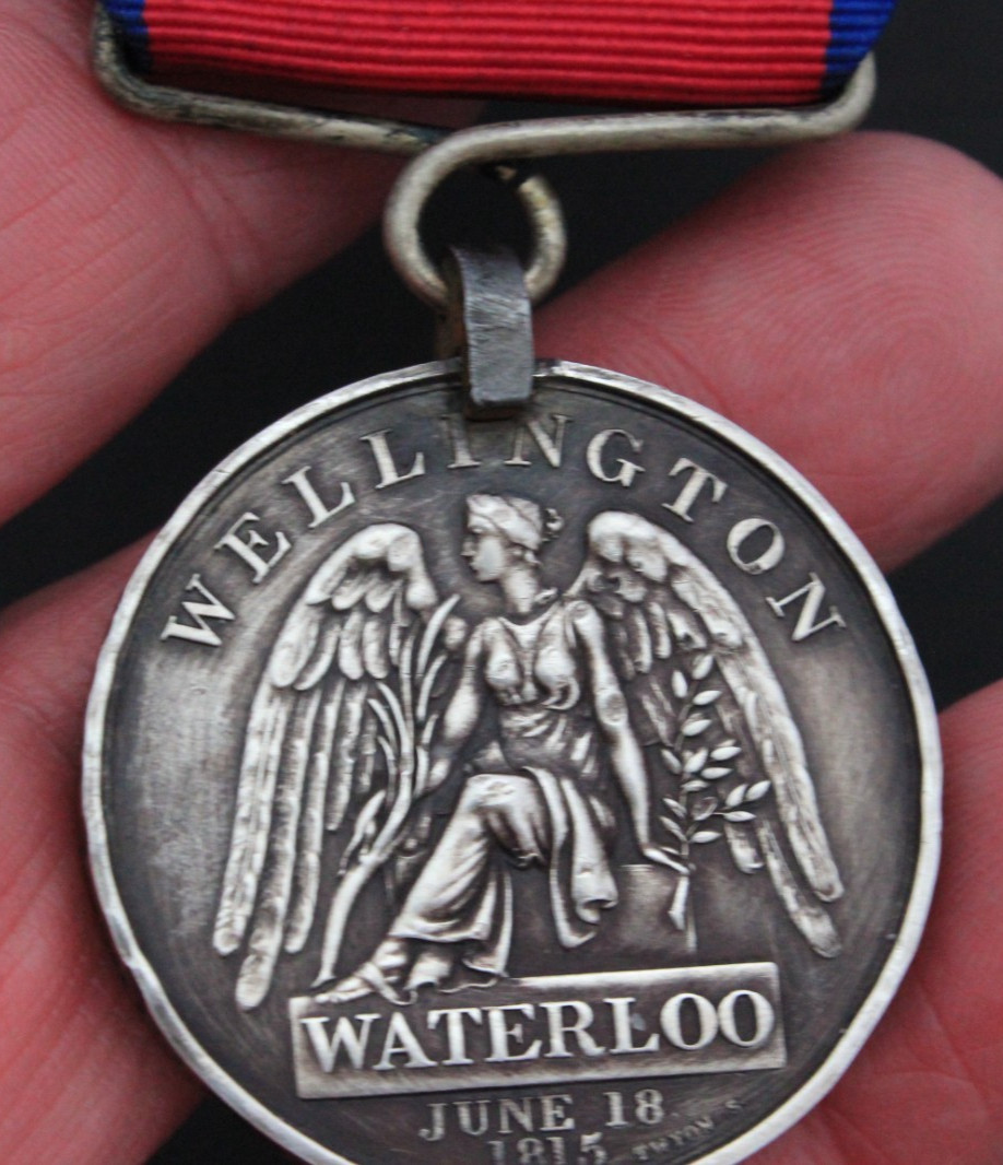 British Waterloo Artillery Decoration – Prince Regent & Wellington – Named